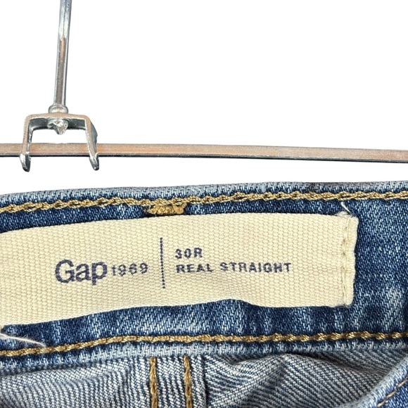 EUC GAP 1969 Light Blue Mid-rise Real Straight Leg Women's Jeans Sz 30 R - Picture 7 of 15